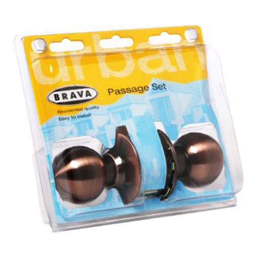 Brava Urban Passage Knob Set - Cylindrical Fixing