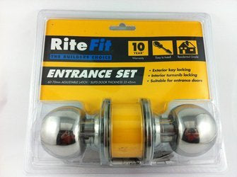 Ritefit Cylindrical Entrance Knob Set