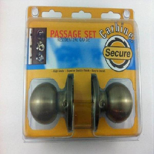 Carbine Aintree Passage Knob Set - Tiebolt Fixing