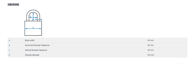 Abus 65/40 40mm Extended Shackle Brass Padlock