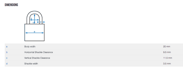 Abus 65/20 Brass Padlock