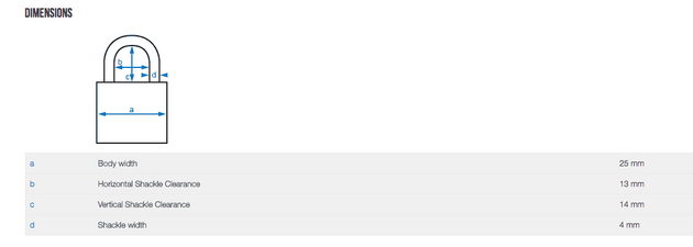 Abus 65/25 Brass Padlock