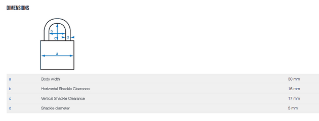 Abus 65/30 Brass Padlock