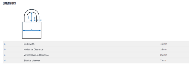 Abus 65/45 Brass Padlock