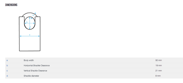 Abus 65/50 Concealed Shackle Brass Padlock