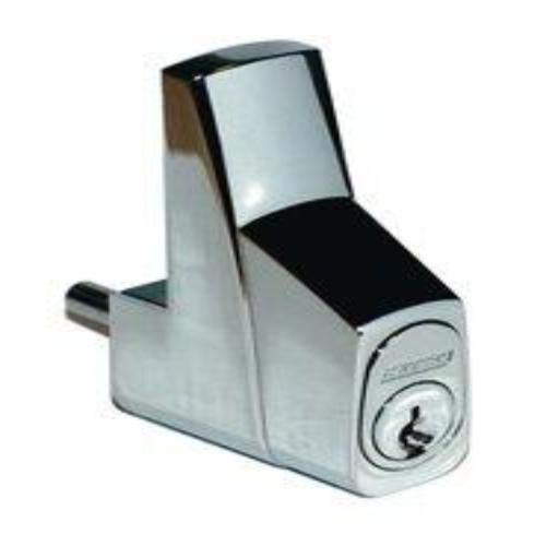 Carbine Showcase Lock (Glass) - Satin Chrome