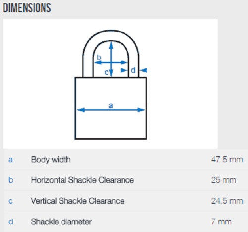 Abus 54TI/50 Titalium Padlock