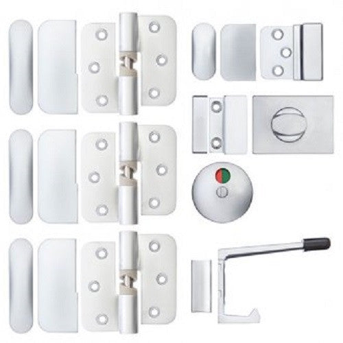 Metlam Partition Set 106 C LH 3 Hinges SC Bolt Through HO